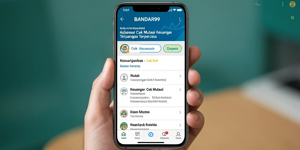 Antarmuka aplikas Cek Mutasi BANDAR99 yang sederhana dan informatif.