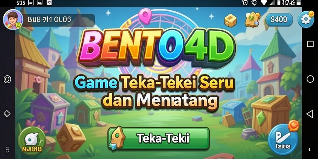 Antarmuka BENTO4D yang menarik saat bermain teka-teki.