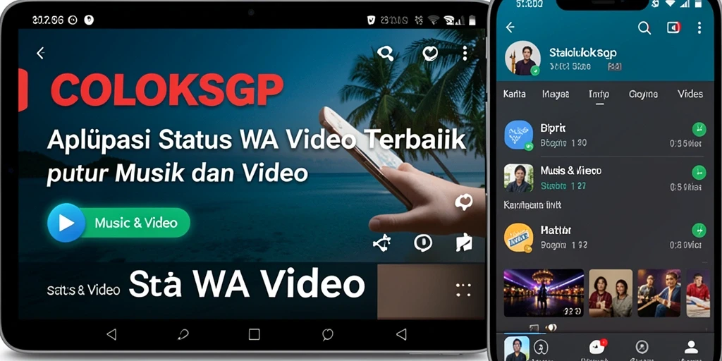 Tampilan antarmuka COLOKSGP yang user-friendly untuk Status WA Video.