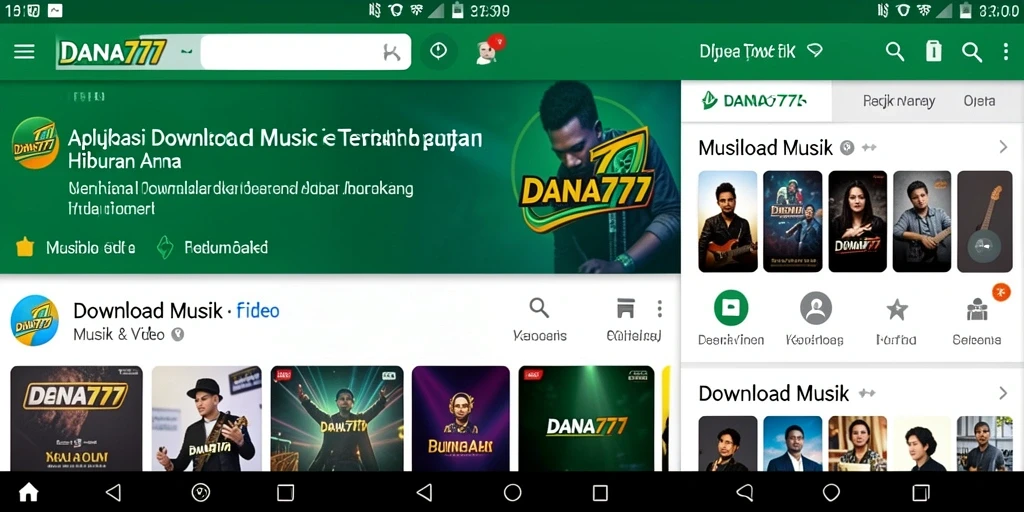Antarmuka DANA777 yang intuitif untuk download musik.