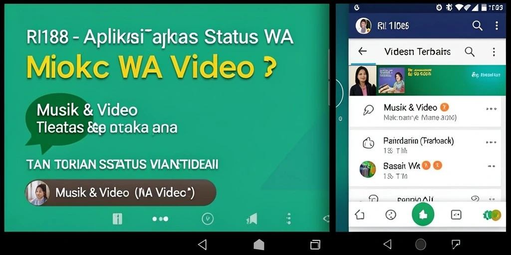 Antarmuka RI188 yang menarik dan fungsional untuk Status WA Video.