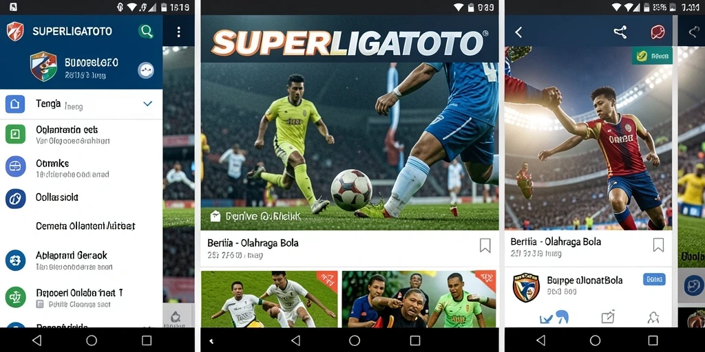 Tampilan antarmuka aplikasi SUPERLIGATOTO yang informatif dan menarik.