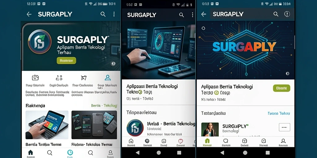 Antarmuka aplikasi SURGAPLY yang modern dan informatif.