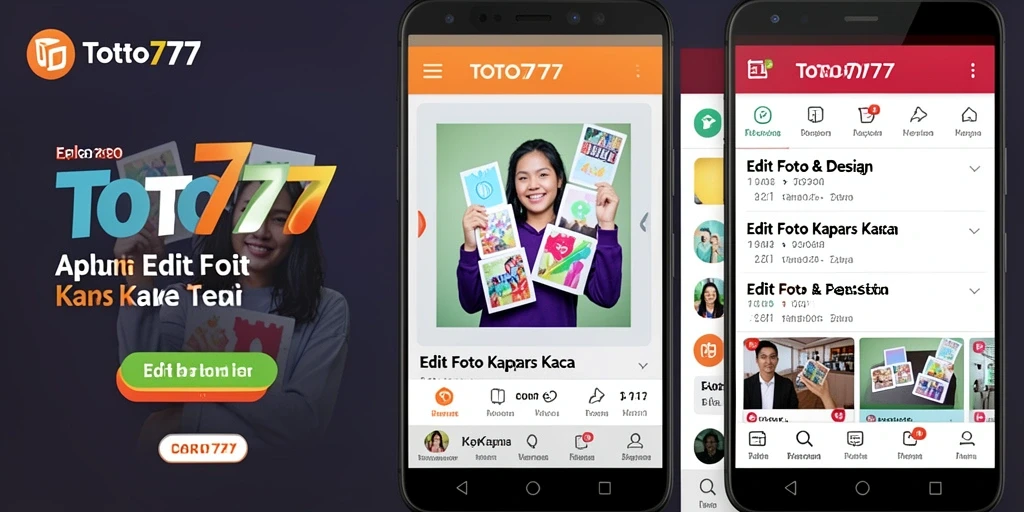 Antarmuka TOTO777 dengan fitur edit foto kertas kaca yang menarik.
