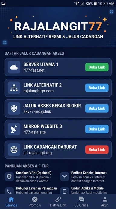 Link Alternatif Rajalangit77 untuk Pengguna Android