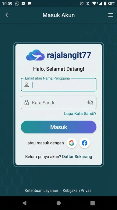 Masuk ke Akun Rajalangit77 untuk Pengguna Android